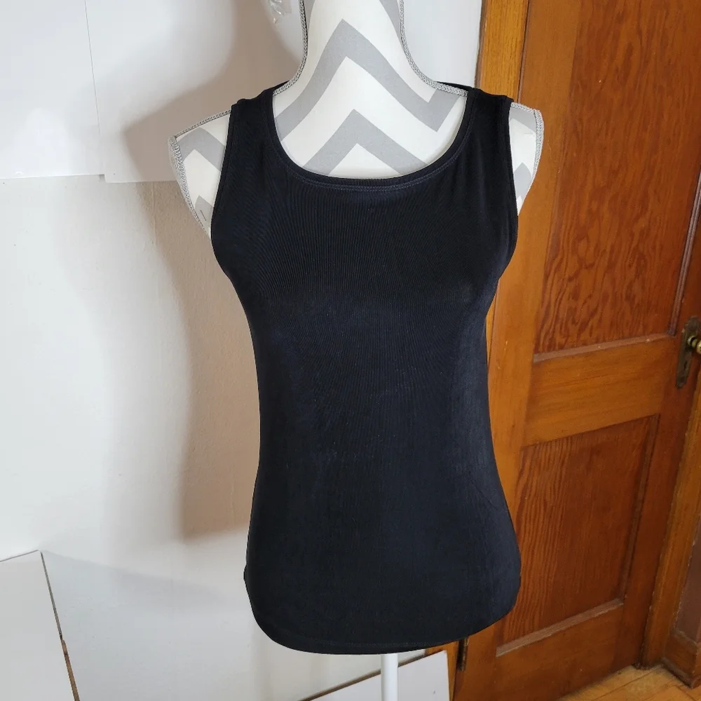 Chicos Travelers Black Slinky Tank Size 0 - Picture 1 of 6